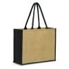 Natural Black Naturalis Jute Tote Bags